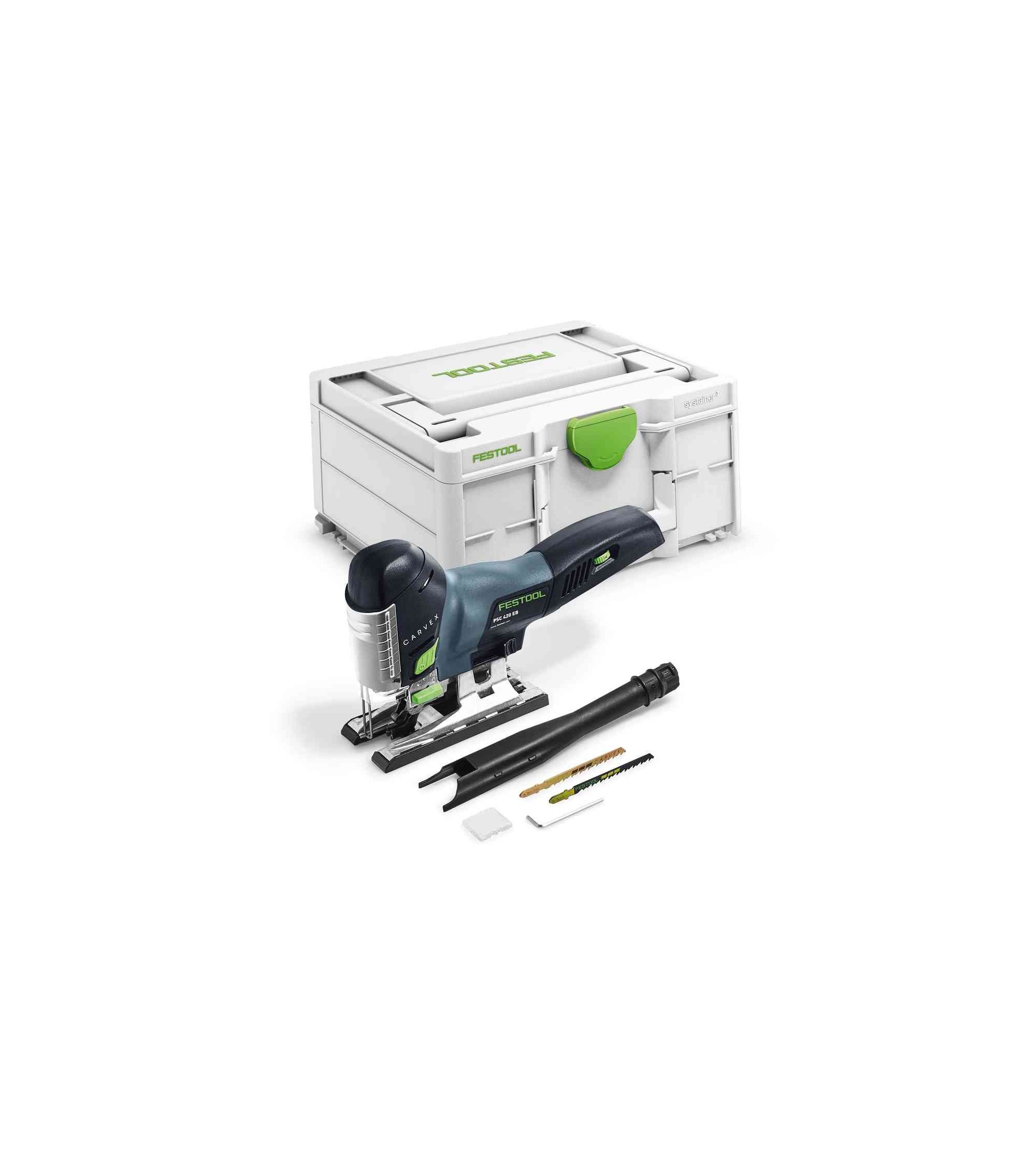 Festool Cordless pendulum jigsaw PSC 420 EB-Basic CARVEX, KAINA BE PVM: 367.074, KODAS: 576521 | 001