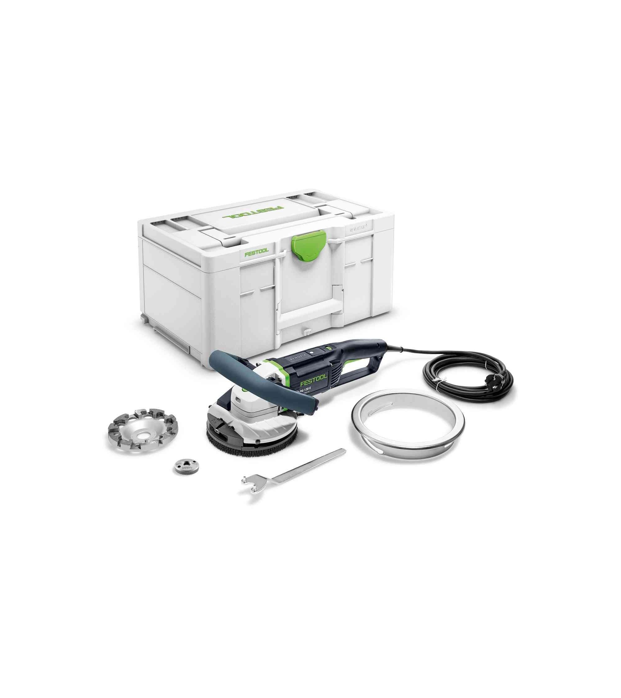 Festool Surface-restoration grinders RG 130 ECI-Set DIA AB RENOFIX, KAINA BE PVM: 1047.447, KODAS: 577060 | 001