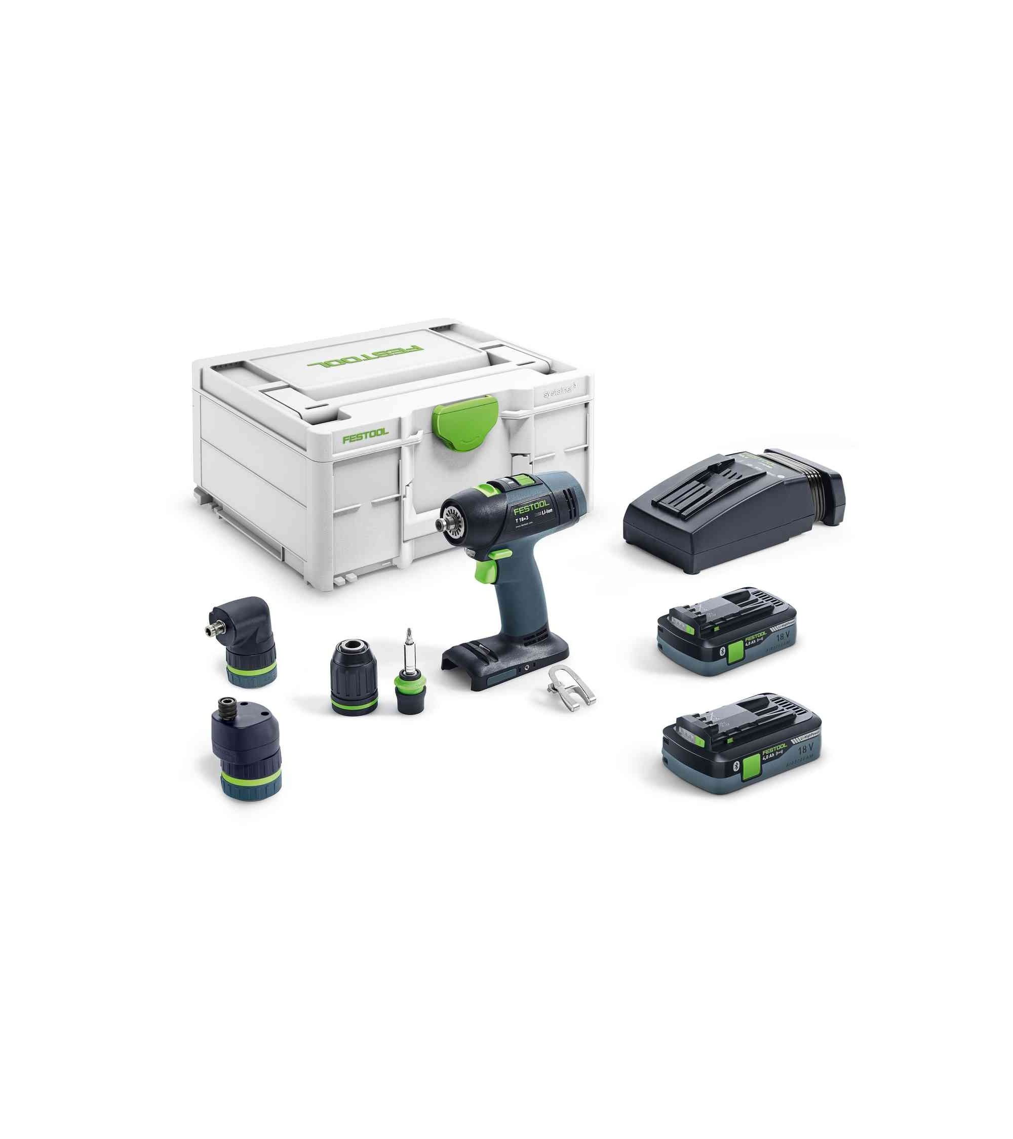 Festool Akumuliatorinis gręžtuvas-suktuvas T 18+3 HPC 4,0 I-Set, KAINA BE PVM: 656.064, KODAS: 577609 | 001