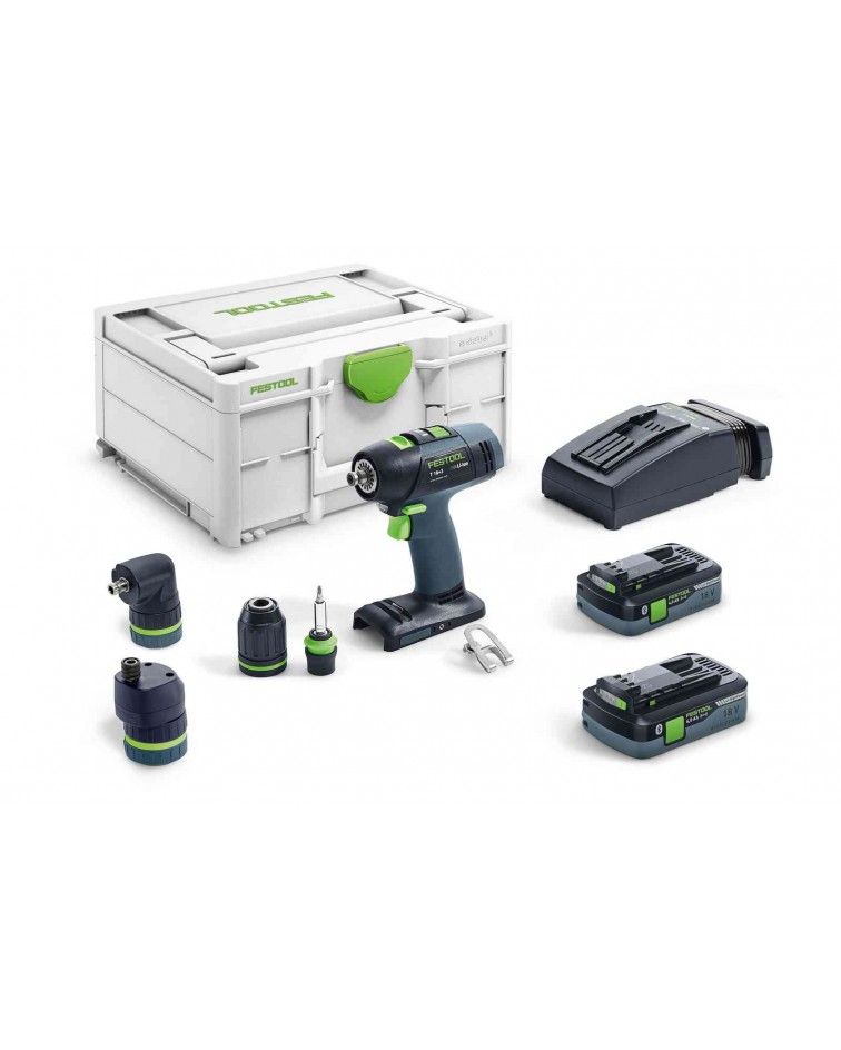 Festool Akumuliatorinis gręžtuvas-suktuvas T 18+3 HPC 4,0 I-Set, KAINA BE PVM: 656.064, KODAS: 577609 | 001