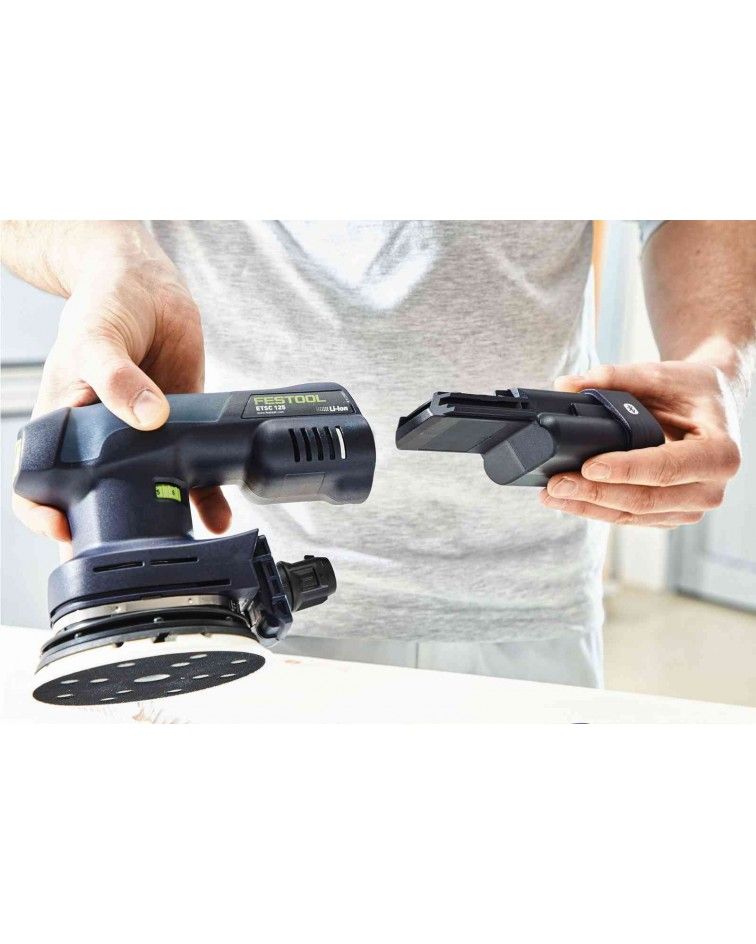 Festool Akumuliatorinis ekscentrinis šlifuoklis ETSC 125 3,0 I-Plus, KAINA BE PVM: 520.893, KODAS: 577694 | 004