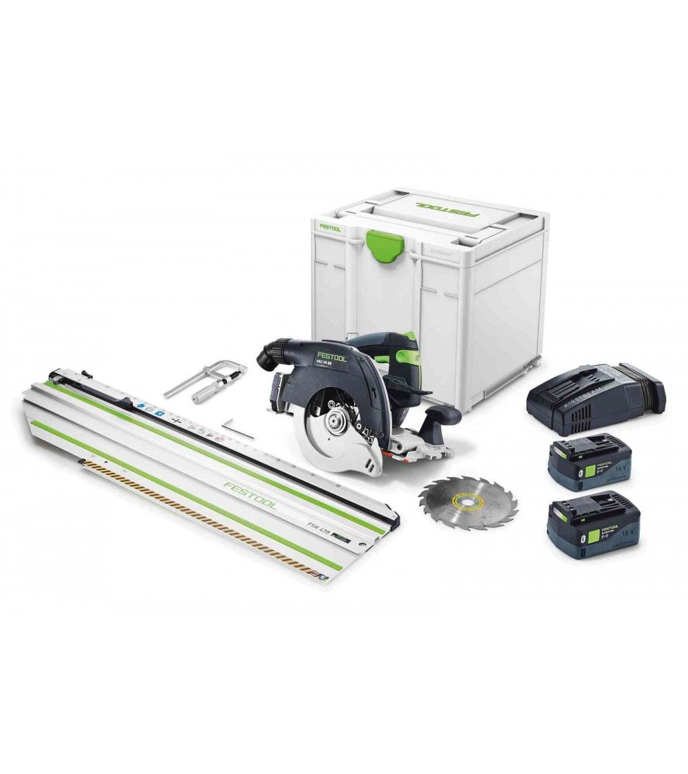 Festool Akumuliatorinis rankinis diskinis pjūklas HKC 55 5,0 EBI-Set-FSK 420, KAINA BE PVM: 882.081, KODAS: 577675 | 002