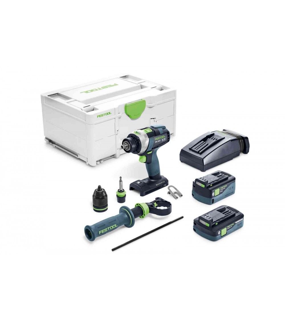 Festool Cordless percussion drill TPC 18/4 5,0/4,0 I-Plus QUADRIVE, KAINA BE PVM: 566.334, KODAS: 577651 | 001