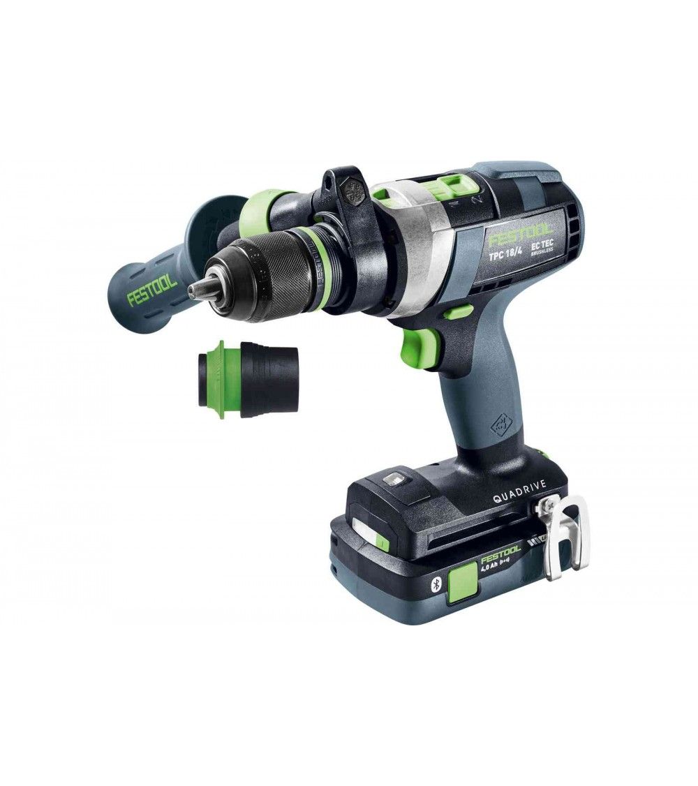 Festool Akumuliatorinis kalantis gręžtuvas-suktuvas QUADRIVE TPC 18/4 5,0/4,0 I-Plus, KAINA BE PVM: 566.334, KODAS: 577651 | 002