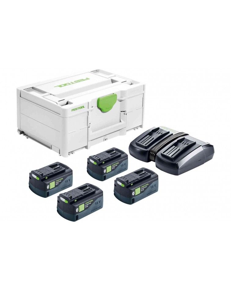 Festool Akumuliatorių ir įkroviklio rinkinys SYS 18V 4x5,0/TCL 6 DUO, KAINA BE PVM: 549.46, KODAS: 577709 | 002