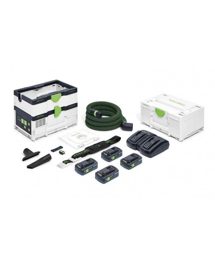 Festool Cordless mobile dust extractor CTMC SYS HPC 4,0 I-Plus CLEANTEC, KAINA BE PVM: 972.14, KODAS: 576942 | 002