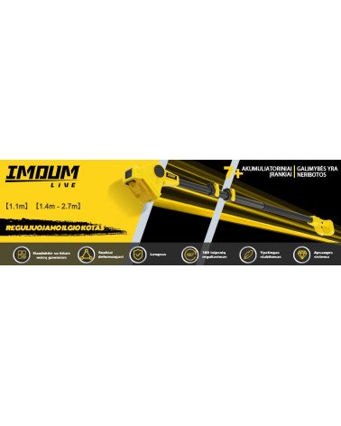 ТЕЛЕСКОПИЧЕСКАЯ РУЧКА IMOUMLIVE 4,6-9 ФУТОВ, KAINA BE PVM: 78.512397, KODAS: DLJ-60-EXTENSION | 007
