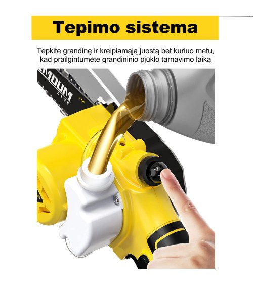 IMOUMLIVE 6" МИНИ ЦЕПНАЯ ПИЛА, KAINA BE PVM: 103.305785, KODAS: DLJ-6 | 004