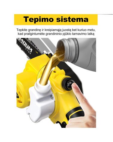 8" МИНИ ЦЕПНАЯ ПИЛА IMOUMLIVE, KAINA BE PVM: 119.834711, KODAS: DLJ-8P | 007