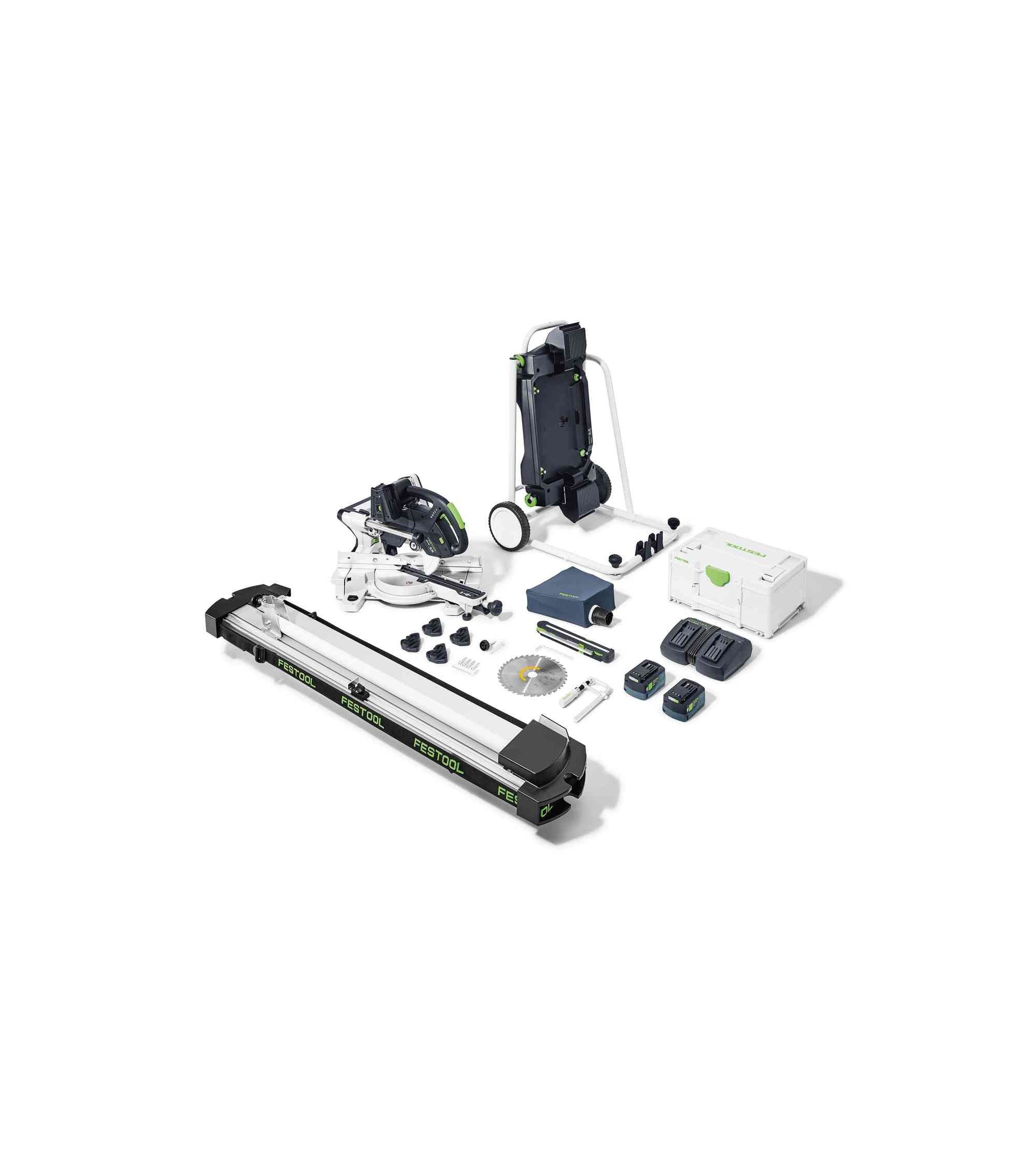 Festool Akumuliatorinis traukiamas skersinio pjovimo pjūklas KAPEX KSC 60 EB 5,0 I-UG-Set, KAINA BE PVM: 2102.598, KODAS: 577666