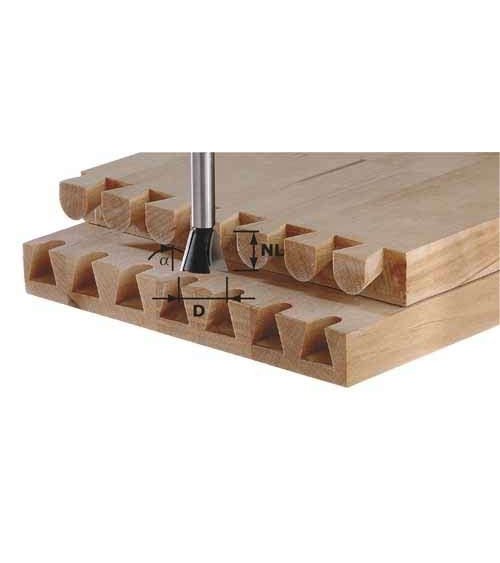 Festool Фреза «ласточкин хвост» HW S8 D20/17/15°, KAINA BE PVM: 45.558, KODAS: 490996 | 001