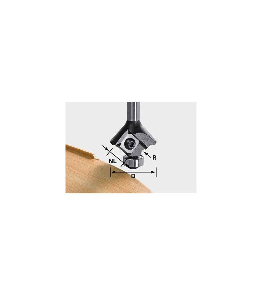 Festool Roundover cutter with reversible blades S8 HW R1 D28 KL12,7 MFK, KAINA BE PVM: 134.181, KODAS: 499811 | 001