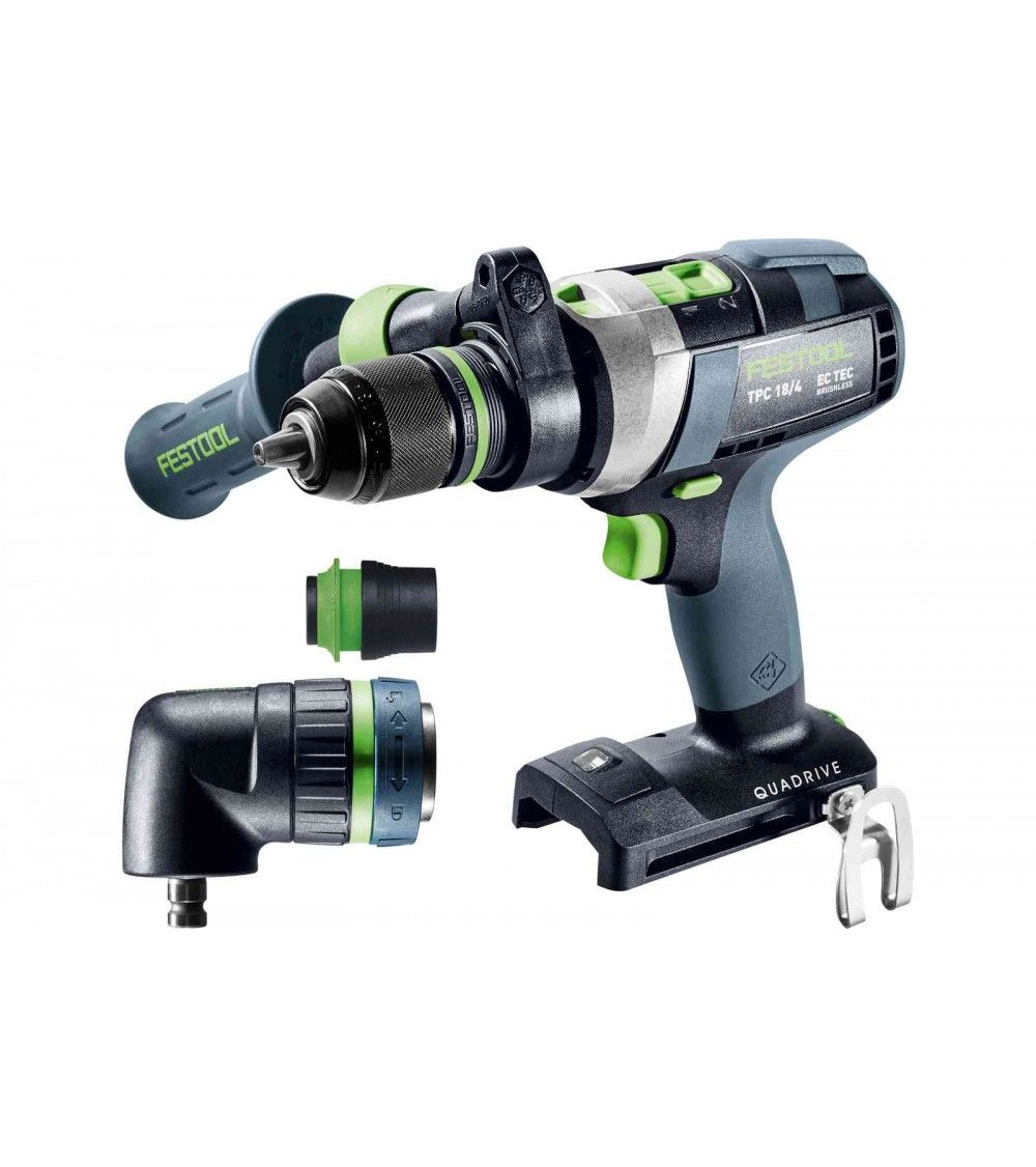 Festool Cordless percussion drill TPC 18/4 I-Basic-Set QUADRIVE, KAINA BE PVM: 465.543, KODAS: 577625 | 001