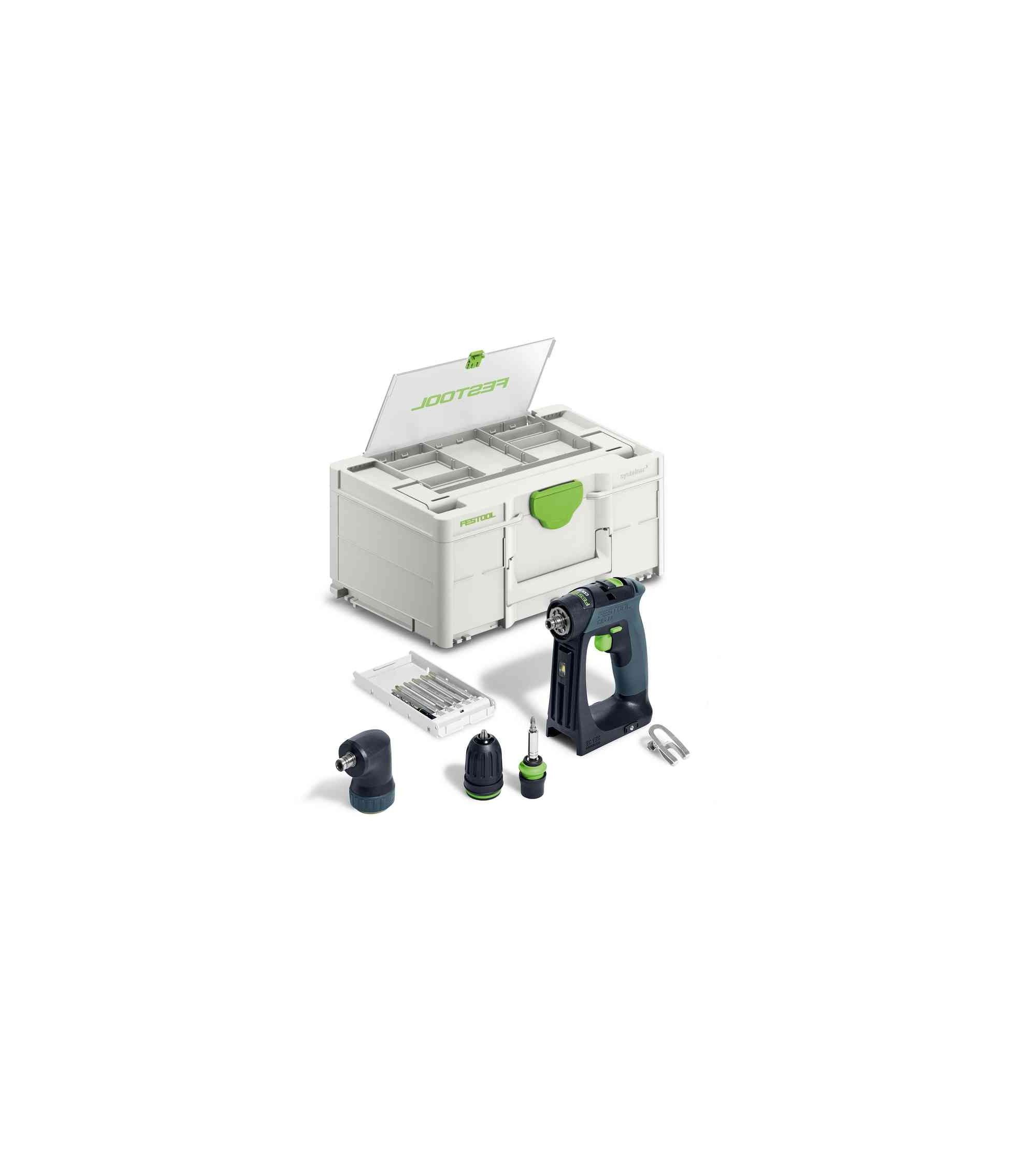 Festool Akumuliatorinis gręžtuvas-suktuvas CXS 18-Basic-Set, KAINA BE PVM: 329.66, KODAS: 577333 | 001