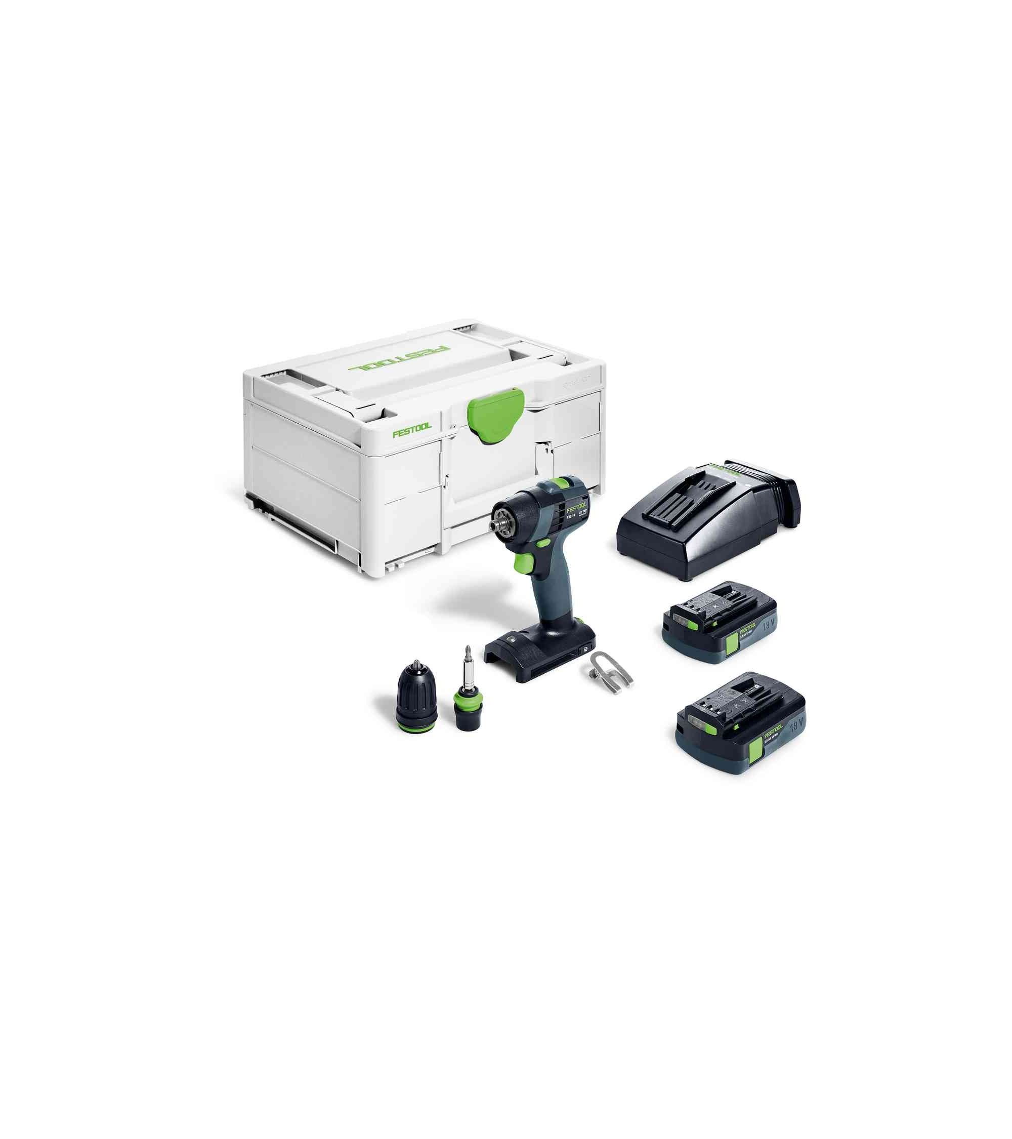 Festool Cordless drill TXS 18 C 3,0-Plus, KAINA BE PVM: 363.58, KODAS: 576895 | 002