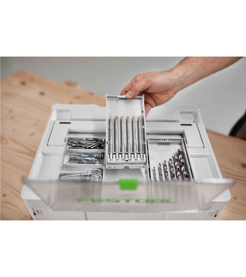 Festool Grąžtų rinkinys kasetėje BKS SYS3 D3-10 HSS CE, KAINA BE PVM: 73.413, KODAS: 577402 | 003