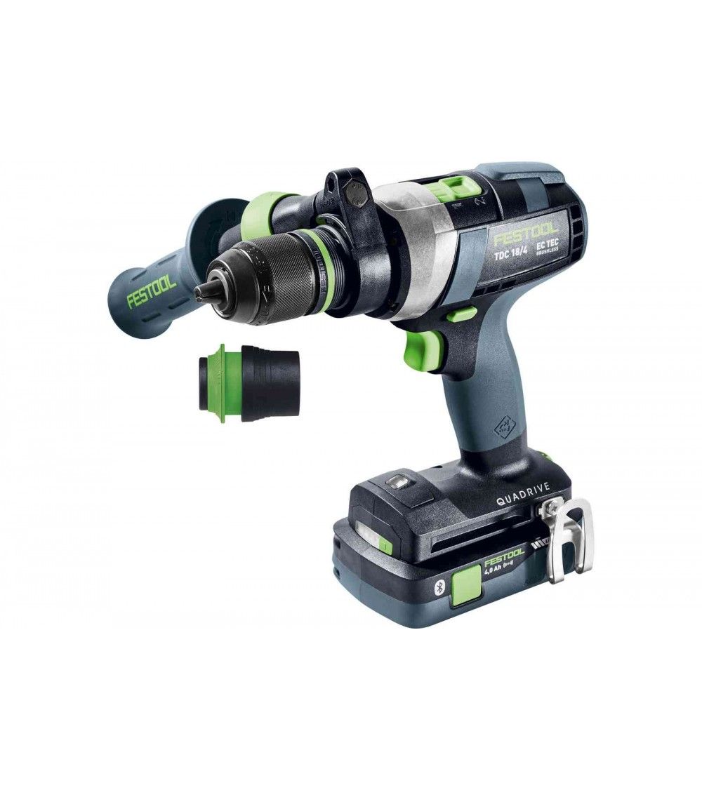 Festool Akumuliatorinis gręžtuvas-suktuvas QUADRIVE TDC 18/4 5,0/4,0 I-Plus, KAINA BE PVM: 555.633, KODAS: 577649 | 002