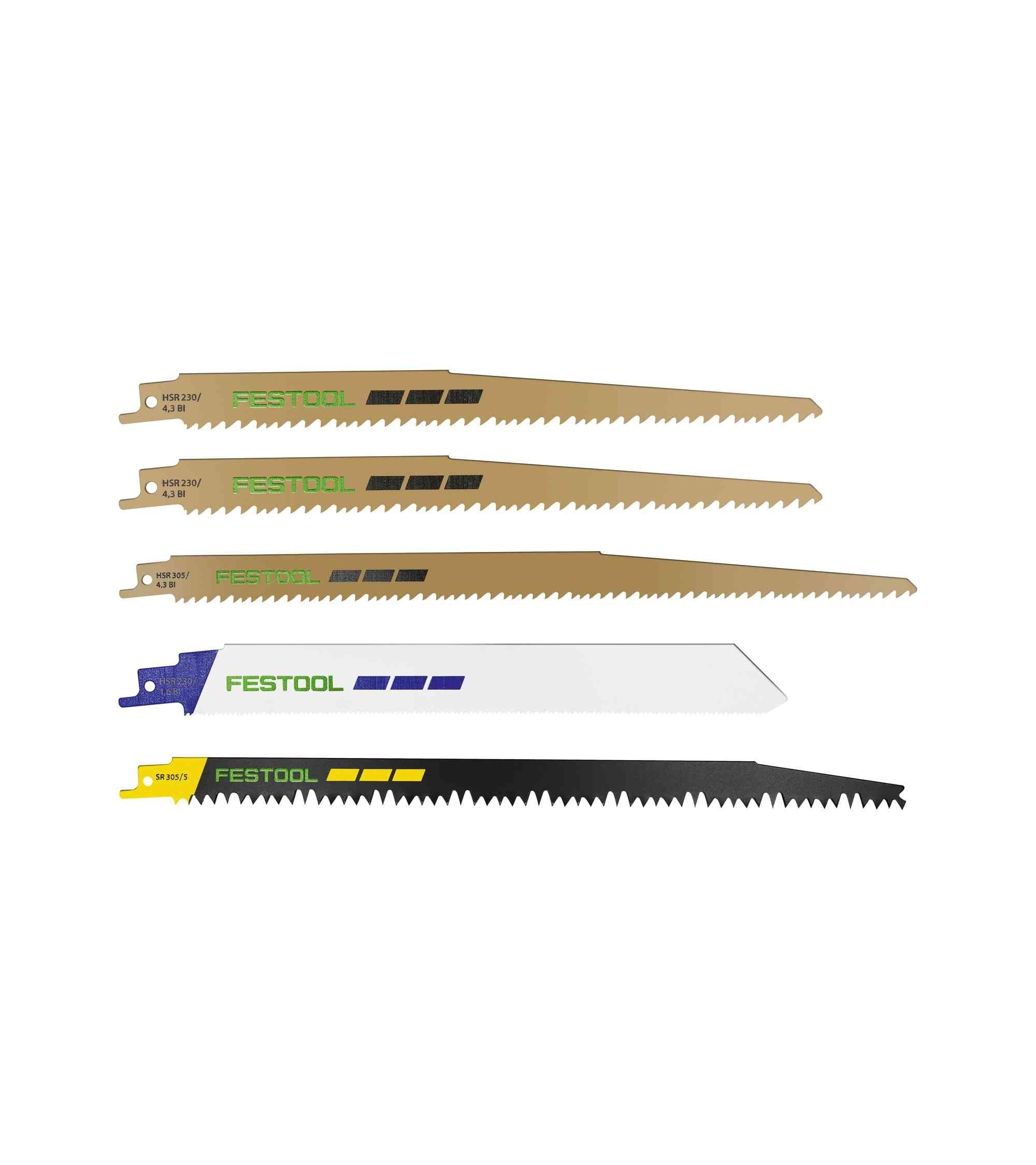 Festool Sabre saw blade set RS-Sort/5, KAINA BE PVM: 26.5, KODAS: 577496 | 001