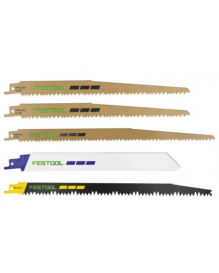 Festool Sabre saw blade set RS-Sort/5, KAINA BE PVM: 26.5, KODAS: 577496 | 001