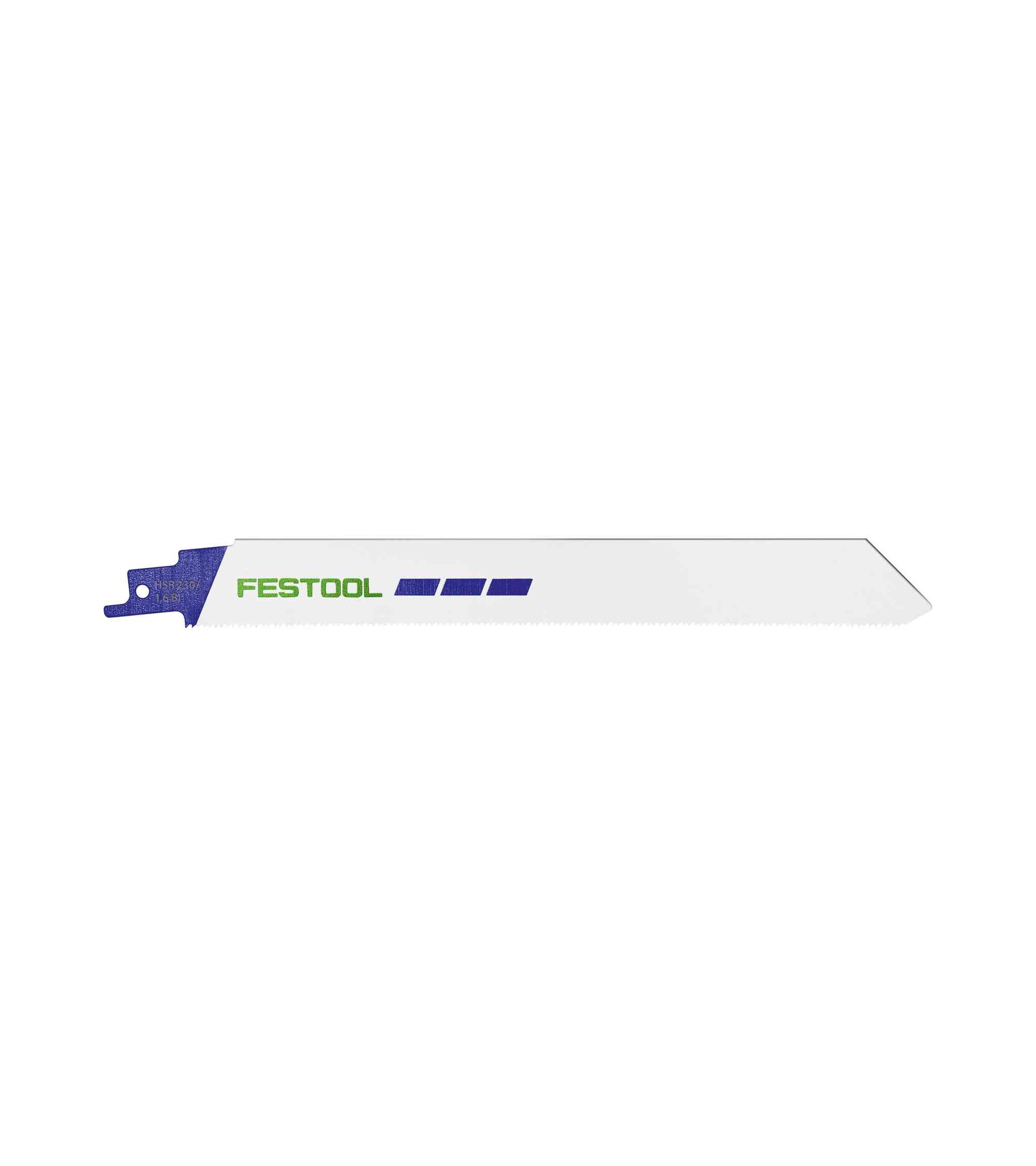 Festool Sabre saw blade HSR 230/1,6 BI/5 METAL STEEL/STAINLESS STEEL, KAINA BE PVM: 34.98, KODAS: 577490 | 001