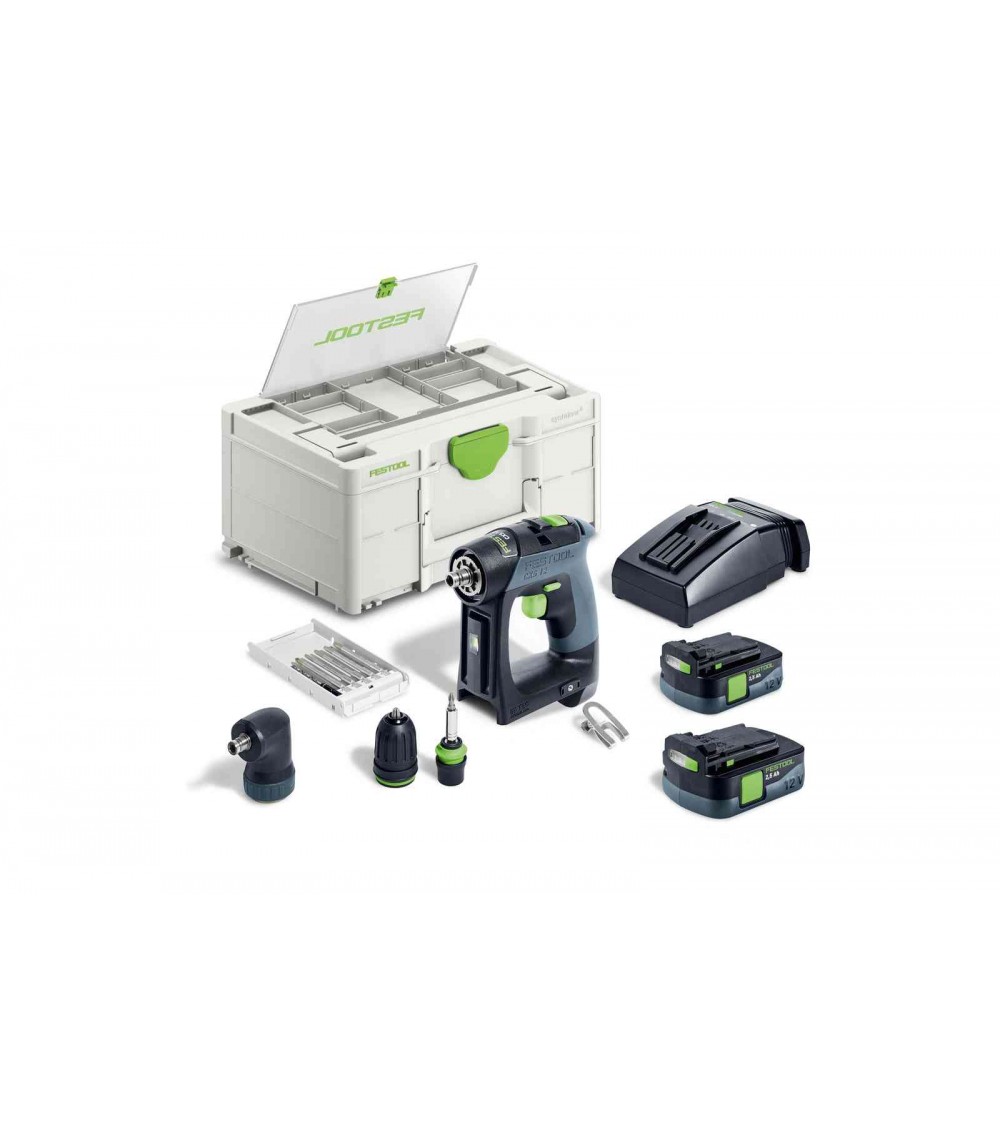 Festool Akumuliatorinis gręžtuvas-suktuvas CXS 12 2,5-Set, KAINA BE PVM: 405.171, KODAS: 576865 | 006