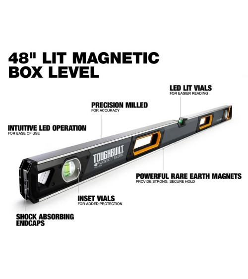 48-in Lighted Magnetic Box Level  - 3