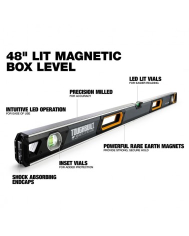 48-in Lighted Magnetic Box Level  - 3