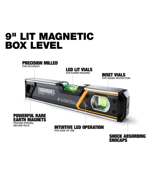 9-in Lighted Magnetic Box Level  - 2