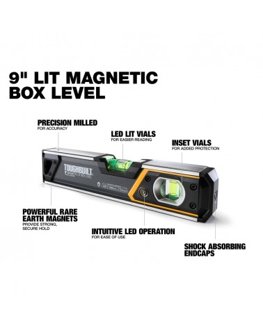 9-in Lighted Magnetic Box Level  - 2