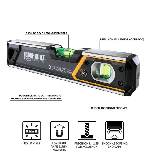 9-in Lighted Magnetic Box Level  - 5