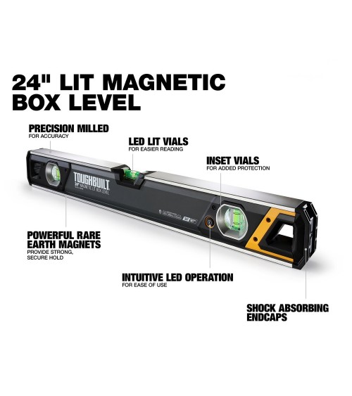 24-in Lighted Magnetic Box Level  - 2