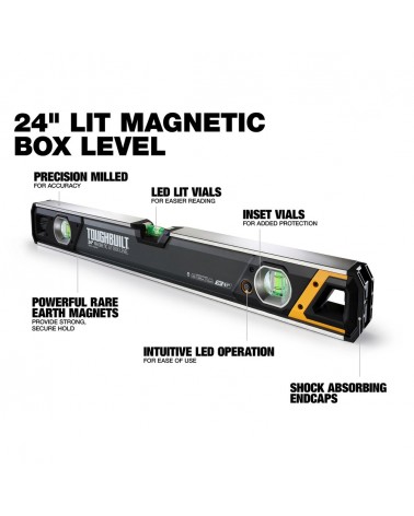 24-in Lighted Magnetic Box Level  - 2