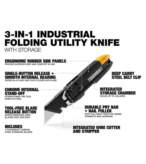 Pry Bar Utility Knife with Storage  - 2