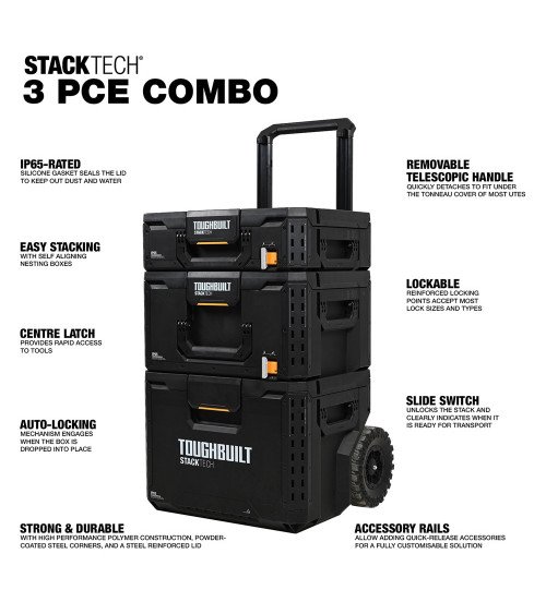 Toughbuilt StackTech Rolling Tool Box  - 2